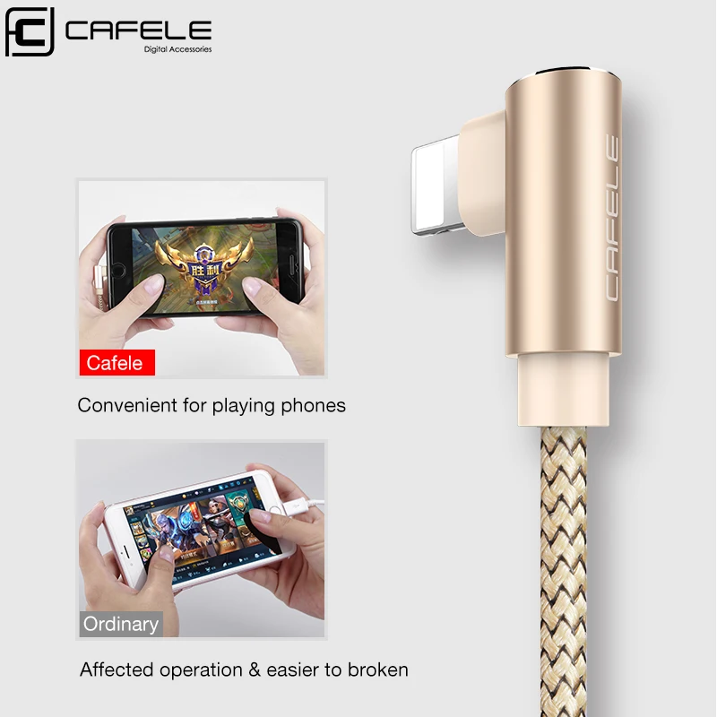 Игровой usb кабель Cafele 150 см для iPhone 11 X Xr Xs Max 8 7 6s Plus зарядный и игровой