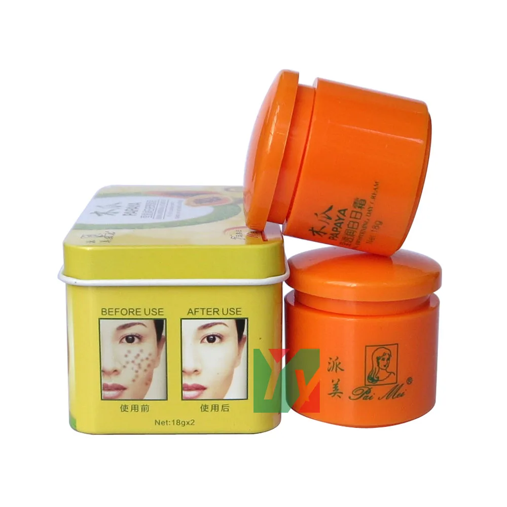 PAIMEI papaya 7 дней Сияющий и отбеливающий 10 дней анти-спот дневной и ночной крем 2 бутылки в 1 Набор