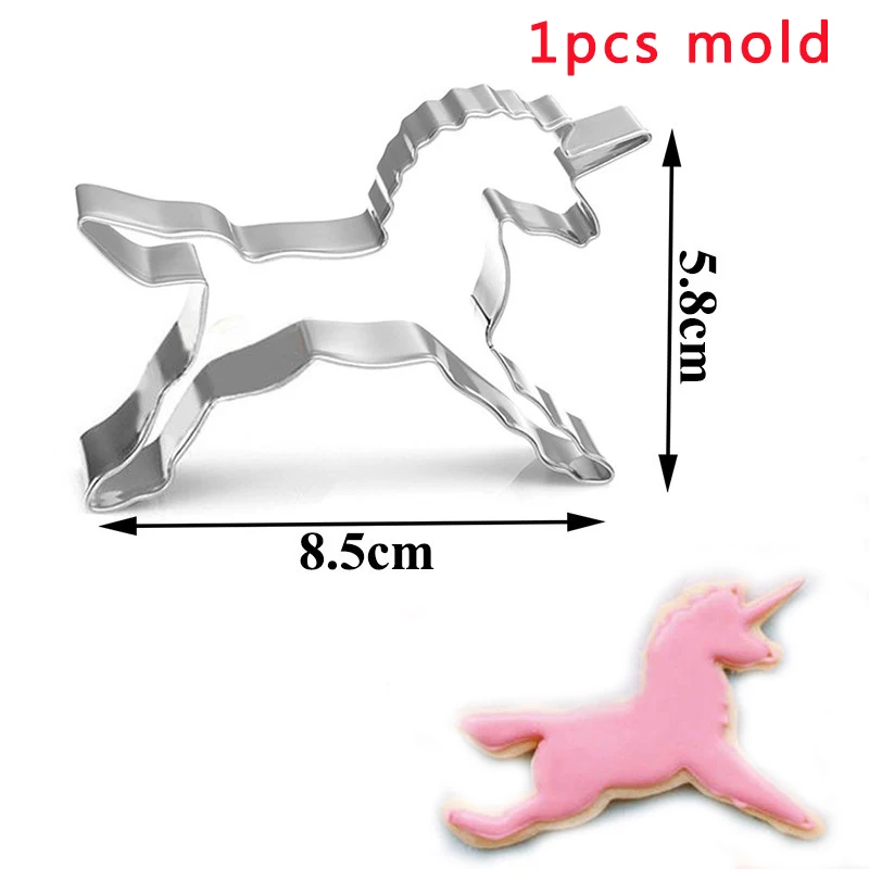 1pcs cake mold Единорог вечерние украшения для торта на день рождения кекс стенд дисплей Единорог торт Топпер кекс обертка Baby Shower девушка вечерние украшения - Цвет: 1pcs cake mold