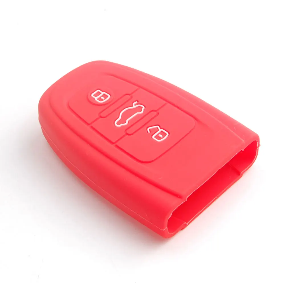 SILICONE COVER FOR AUDI A3 A4 A5 A8 S4 S5 S6 Q5 3 BUTTON CAR KEY KEYLESS CASE PROTECTIVE | Автомобили и мотоциклы
