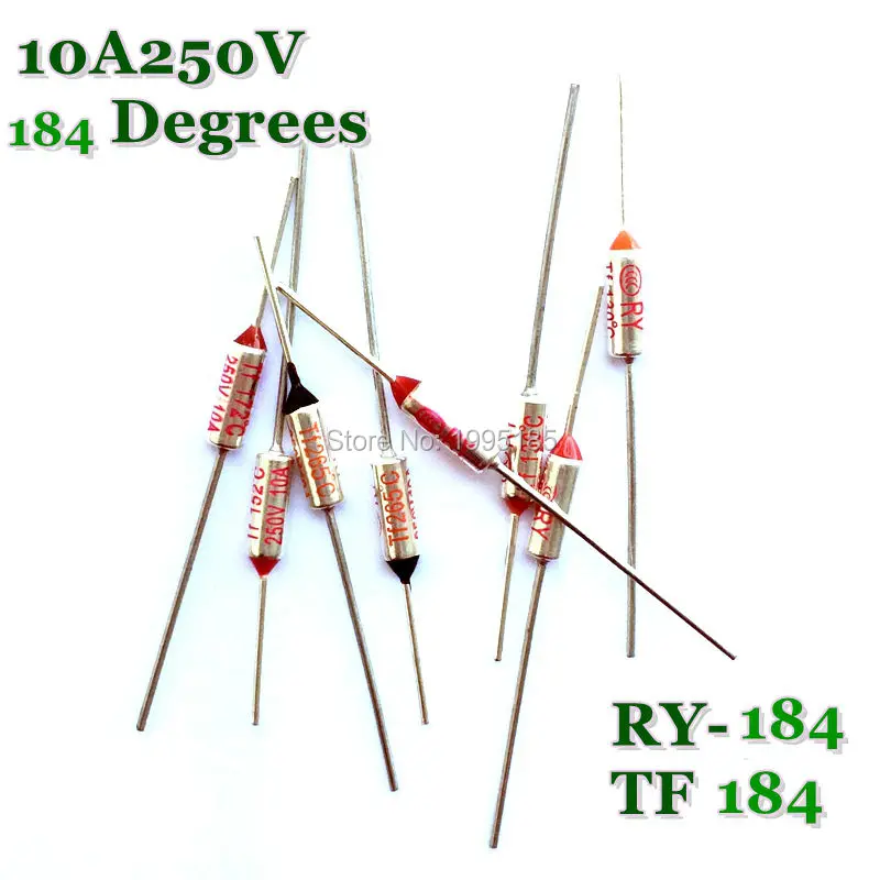 RY 10 шт./лот Новый микро Термопредохранитель 10A250V 184 градусов Tf C мини температурный
