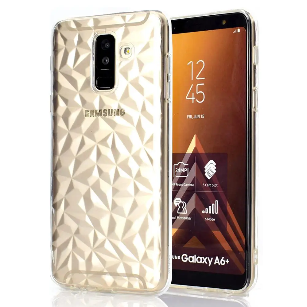 Роскошный чехол для телефона из прозрачного пластика samsung A6 PLus A7 A8 J2 PRO 2018 Note 9
