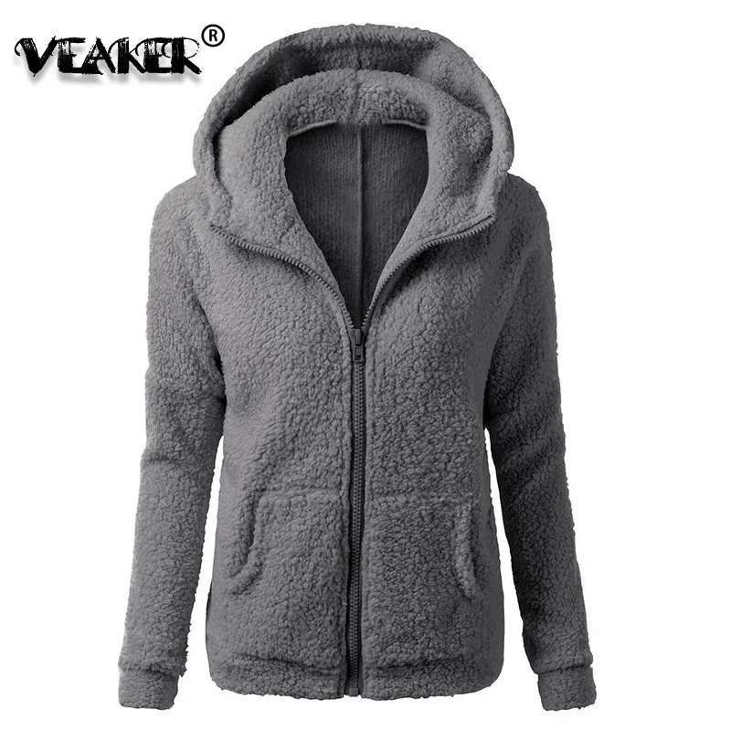 2018 женское флисовое пальто с капюшоном верхняя одежда женские длинным рукавом