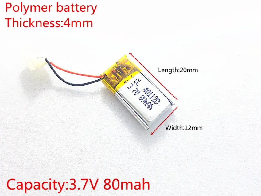 3 7 V 80 mAH 401220 PLIB полимерный литий ионный/литий ионный аккумулятор для GPS mp3 mp4 mp5 dvd