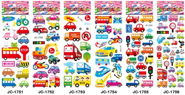 April Du 5 шт./лот модные брендовые Детские игрушки Мультяшные 3D наклейки для детей