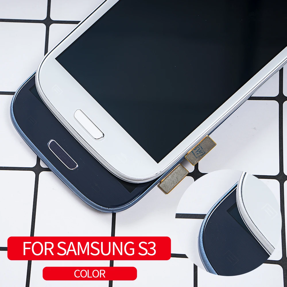 Оригинальный ЖК-дисплей 4 8 ''для SAMSUNG GALAXY S3 сенсорный экран дигитайзер рамка