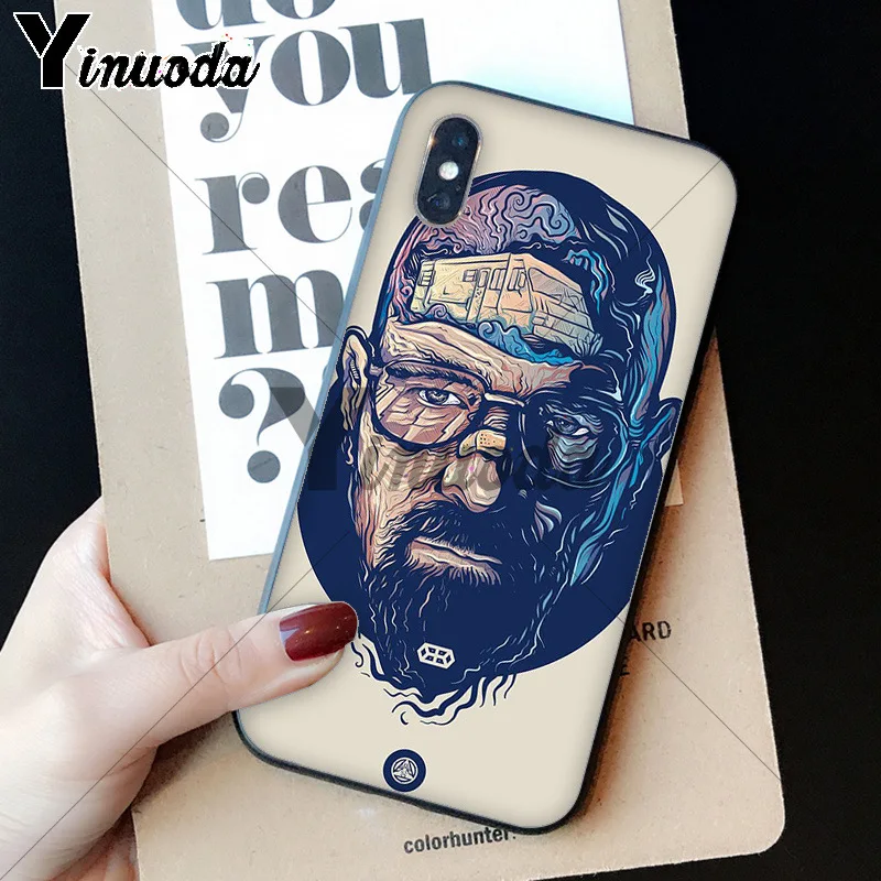 Yinuoda Breaking Bad Head Portrait DIY Окрашенные аксессуары для телефона чехол iPhone X XS MAX 6 6s 7 7plus 8