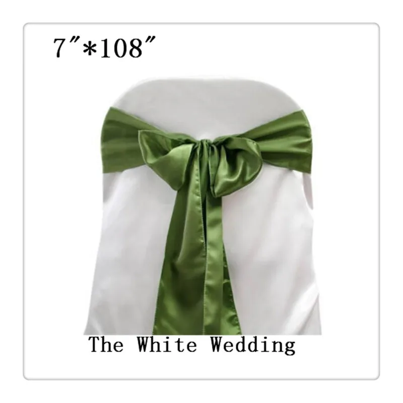 

100 wholesale chair bows willow green chair sash china free shipping 7'' x108''