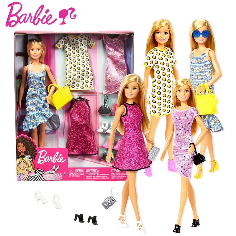 Оригинальный Барби вечерние Кукла платье принцессы для девочек 4 Стиль одежда