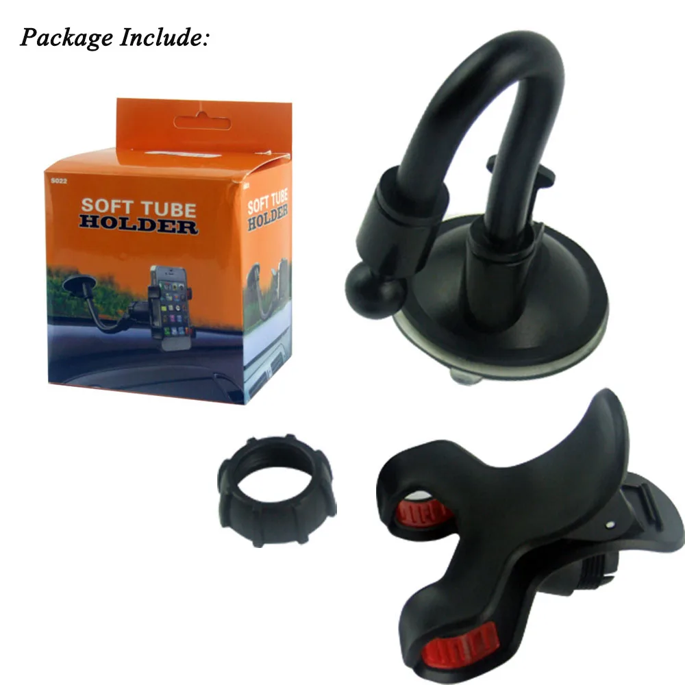 360 Вращающийся Гибкая длинная рука автомобильное крепление двойной зажим