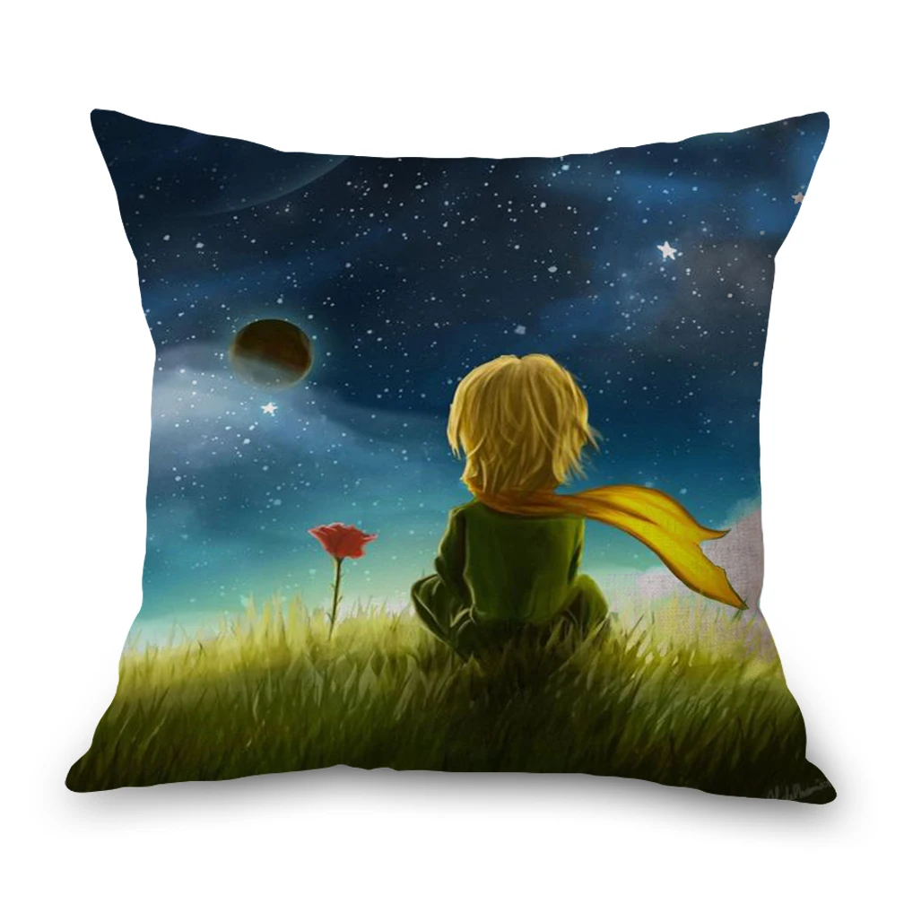 Фиолетовый Наволочка для шеи Fox Le Petit Prince, постельное белье, наволочка для путешествий, диванная подушка для сиденья, декоративная подушка для дома, подарок - Цвет: Фиолетовый