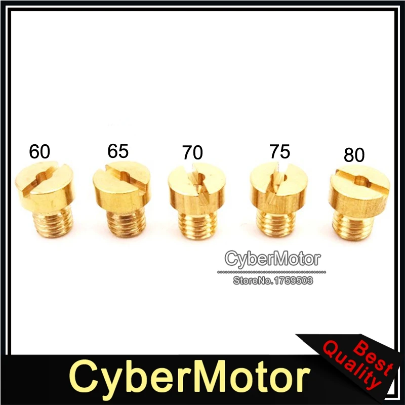 Золото 5 мм Замена жиклеры карбюратора#60#65#70#75#80 для Dellorto SHA PHBG Carb Tomos A35 Targa LX Sprint