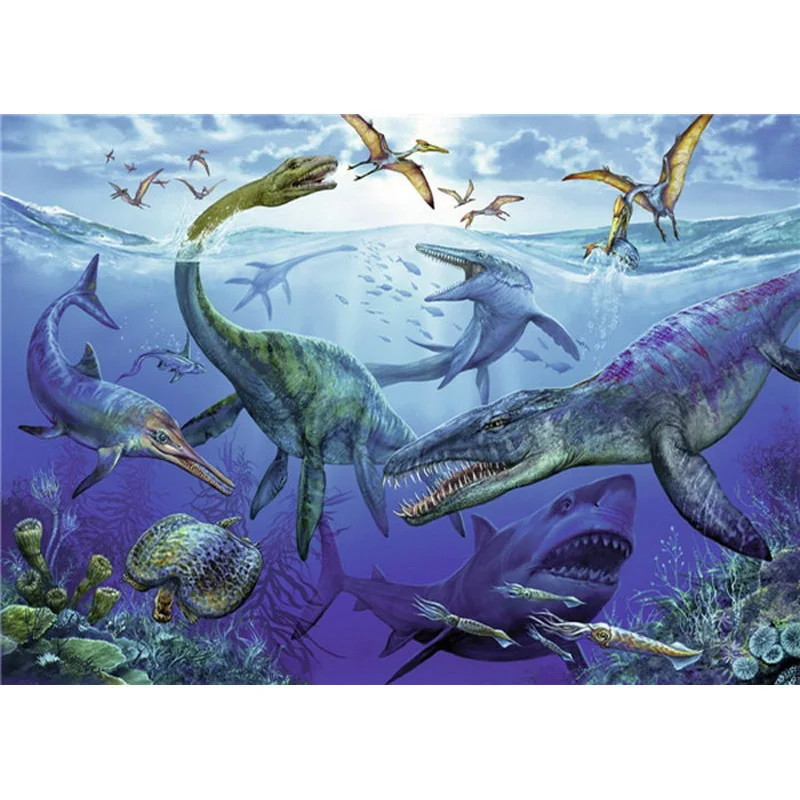 

5D Diy Diamond Painting Dinosaur Sharks Mosaic Embroidery Resins Cross Stitch Home Decor Hobby Full Square/round Drill