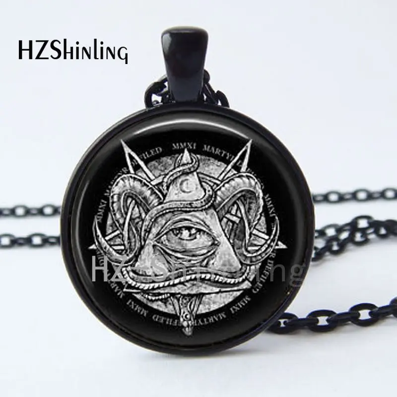 Новое поступление, ожерелье с подвеской Illuminati, сатанинское, Бафомет, масон, Лилит, пентаграмма, подвеска с художественной фотографией, ожерелье HZ1