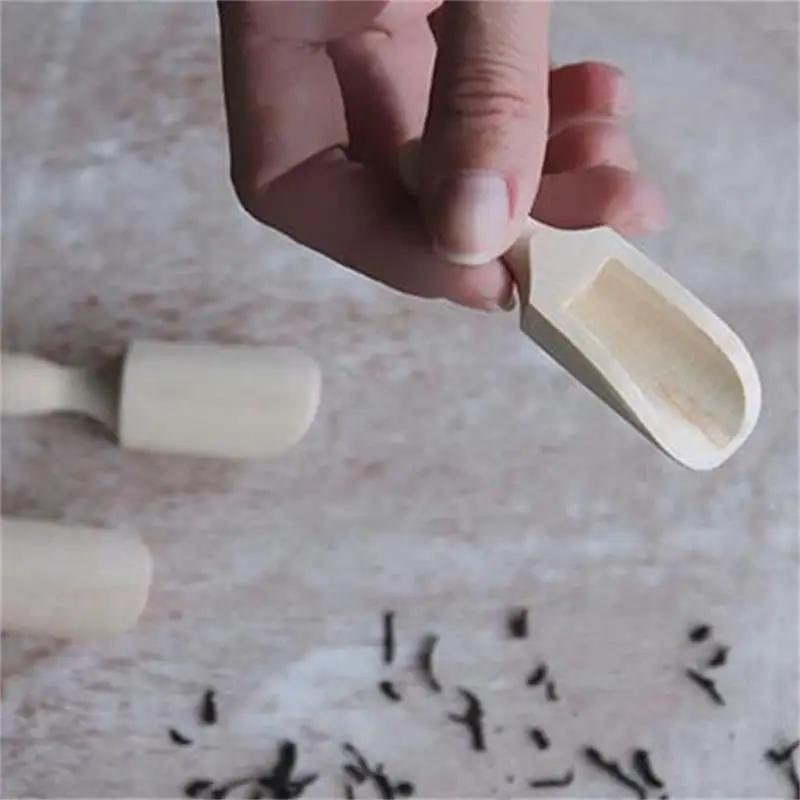 Мини ручной работы деревянная ложка чай сахар соль и ароматизированный