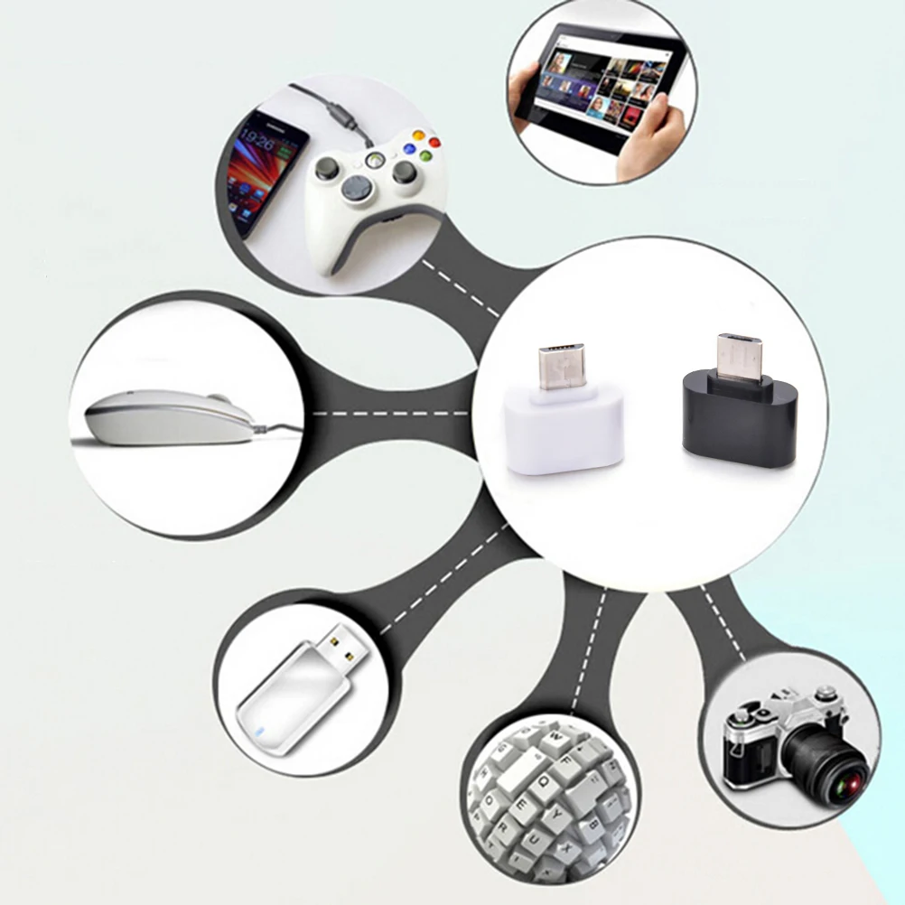 2 шт. USB 0 адаптер Micro папа к OTG конвертер для планшет телефон Android|Компьютерные
