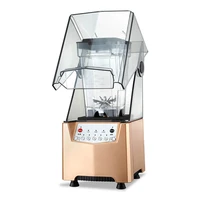 ice crushers milk tea shop mute with sound insulation cover commercial smoothies machine crushed sand mixing fruit juice