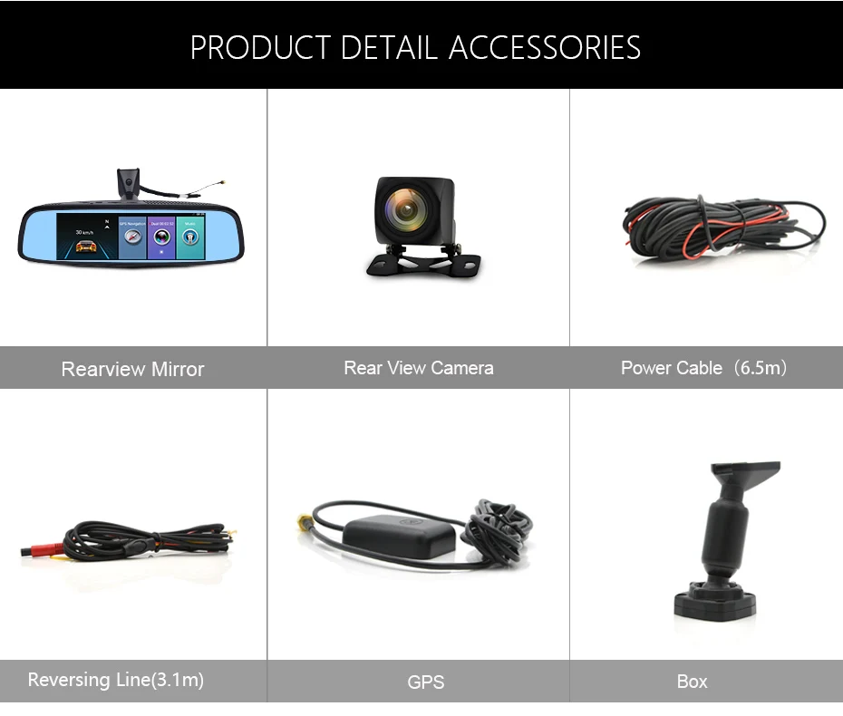 Junsun ADAS Car camera DVR Rearview 4G Camera Video recorder 7.86" Android with two cameras dash cam Registrar Rearview Mirror
