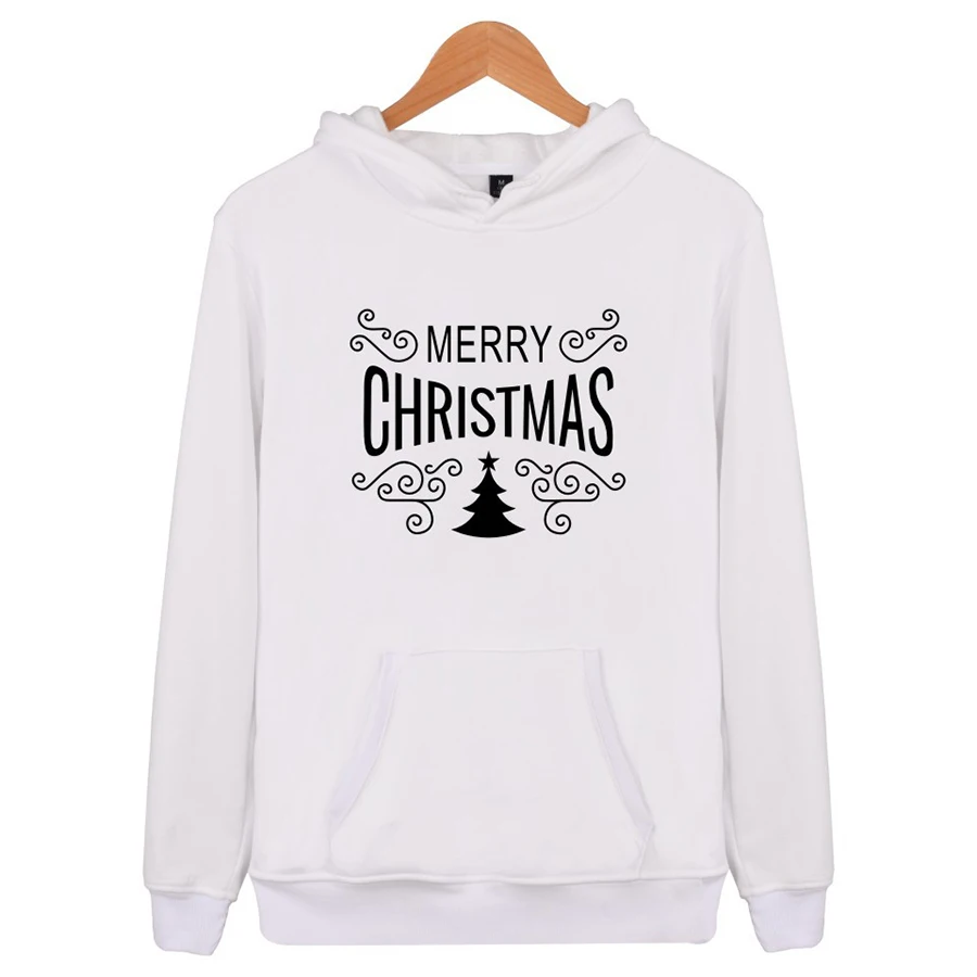 Для женщин S Толстовка кофты с капюшоном Пуловеры для Merry Рождество Толстовки