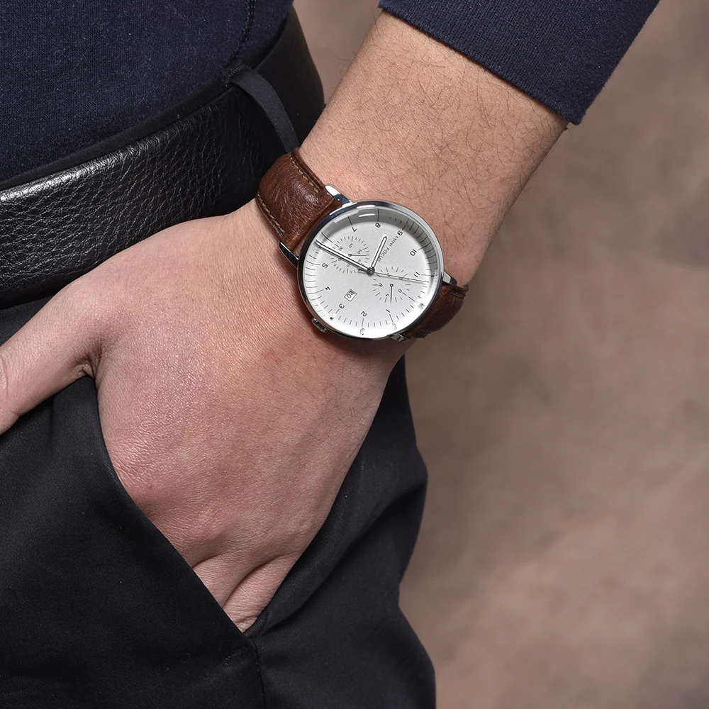 BEAFIRY 18mm 20mm Watch Band Litchi Pattern Genuine Leather Watch Straps Watchbands Accessories Black Dark Brown Light Brown