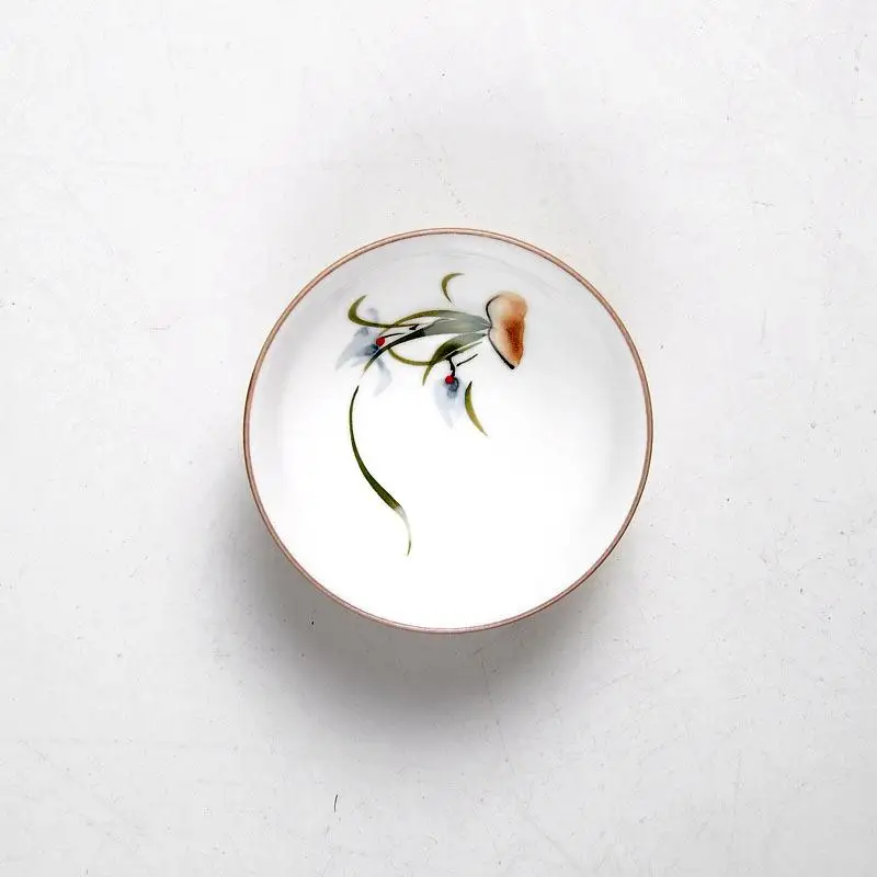 Керамика большой Размеры фарфорная чашка для чая Gaiwan и рисунком «кунг-фу чайный сервиз ручной росписью нарисованная маленькая чаша для церемонии Декорации для дома - Цвет: 3