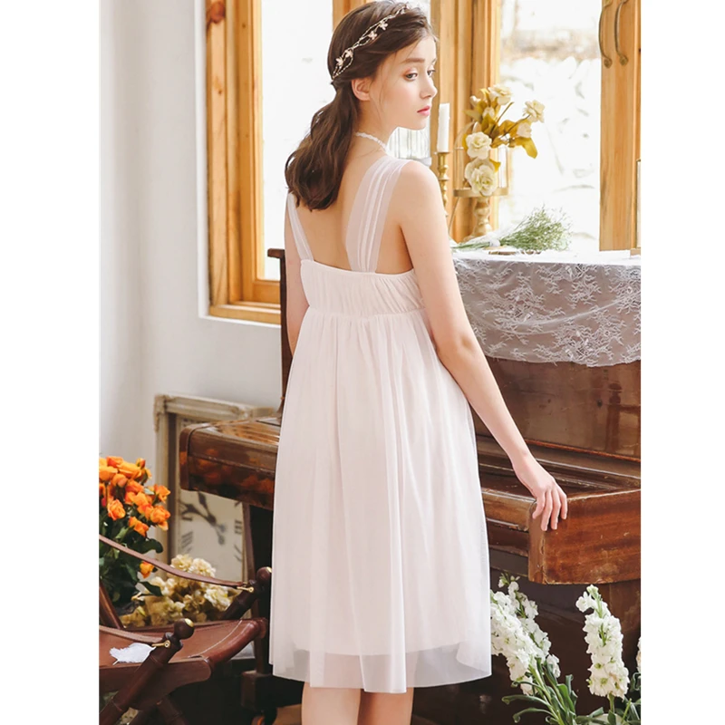 2020 Женская одежда для сна с оборками Ночная спальное платье винтажная рубашка