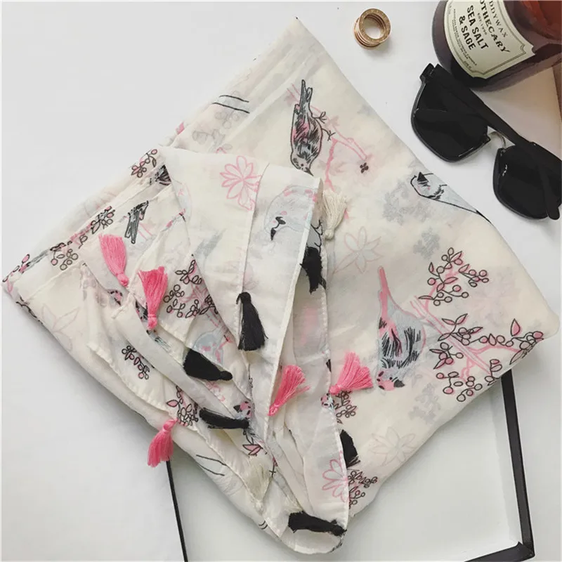 Зимний шарф Распродажа для взрослых 2018 Новый женский Модный хлопковый с принтом