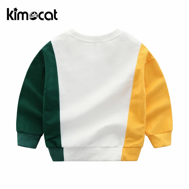Kimocat/Одежда для маленьких мальчиков длинная футболка осенне Весенняя спортивная