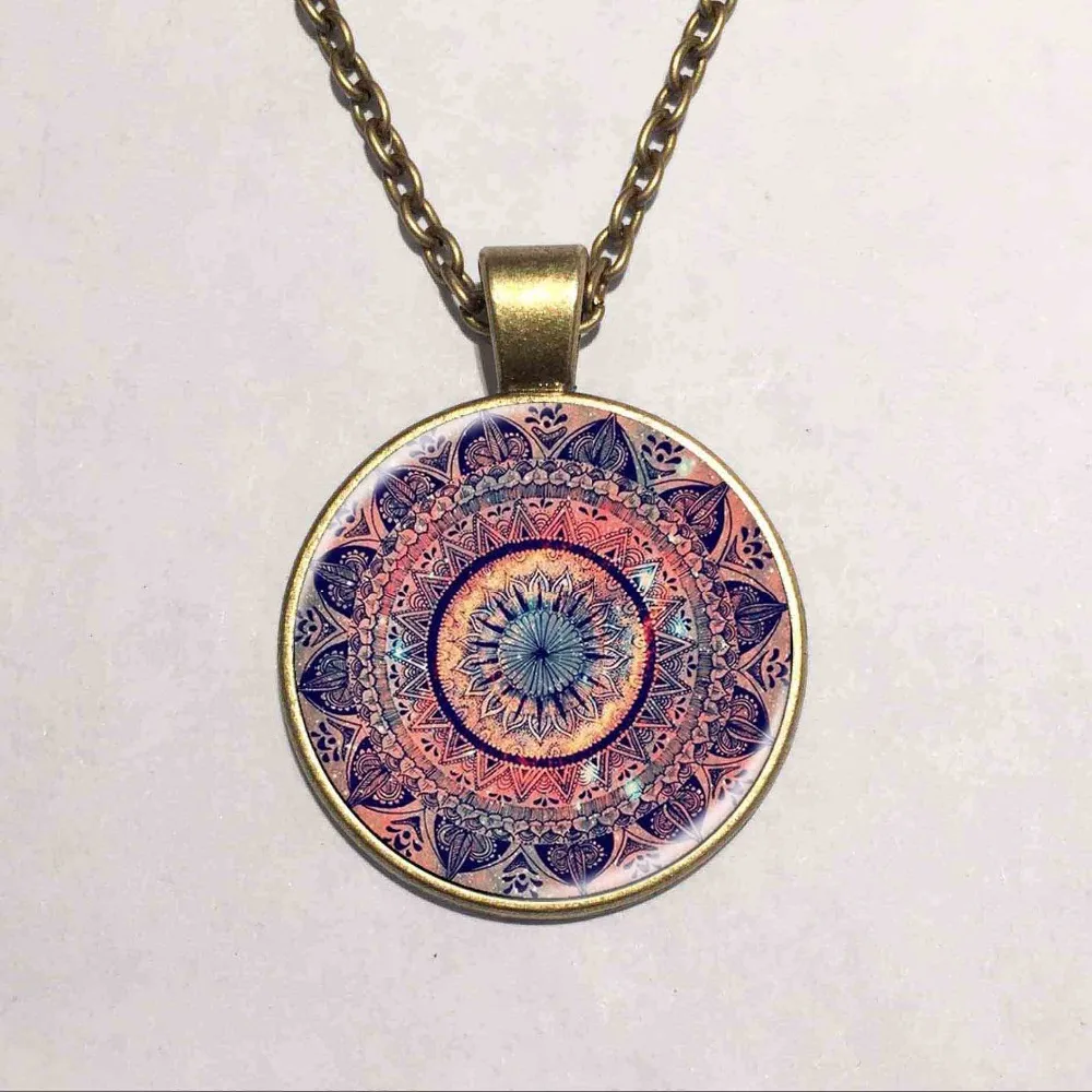 Новейший дизайн искусство подарок великолепное цветной калейдоскоп ожерелье