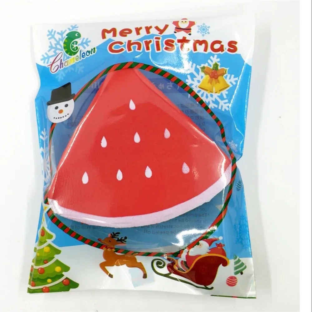 Triangular Watermelon Jumbo Squishy Toys Cartoon Slow Rising Stress Relief Soft Toy Anti-stress Adult Squishi Squeeze Gift | Игрушки и