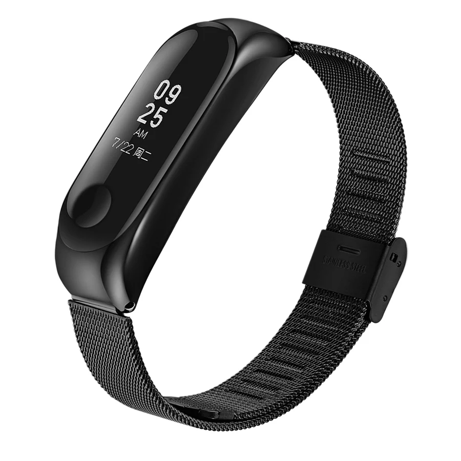 Для mi Band 3 браслет для Xiaomi mi ремешок 3 металлический ремешок браслет из нержавеющей стали браслет для mi Band 3 ремешок из розового золота