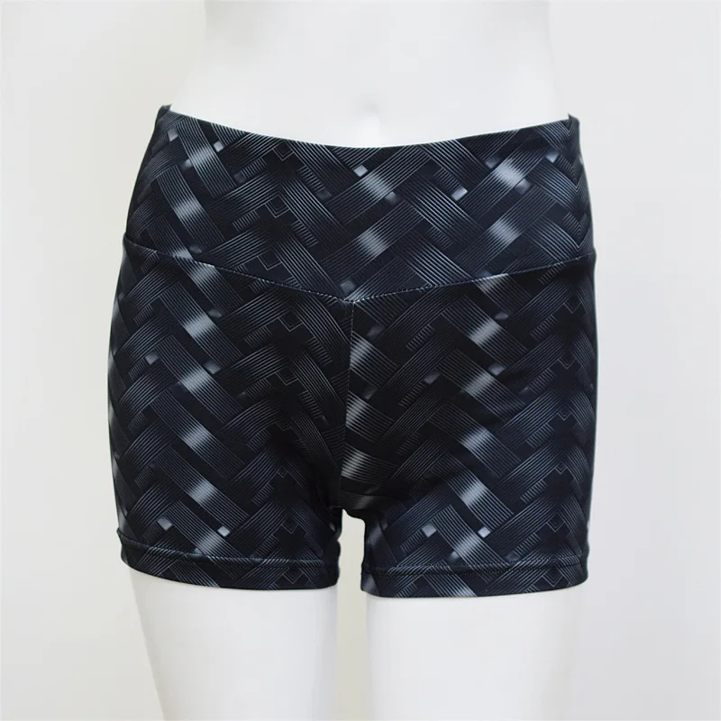 LT 079007 2019 New Print Stretch Elastic Package Hip Shorts Women High Waist Yoga Sports Fitness Run Gym Vestidos | Спорт и
