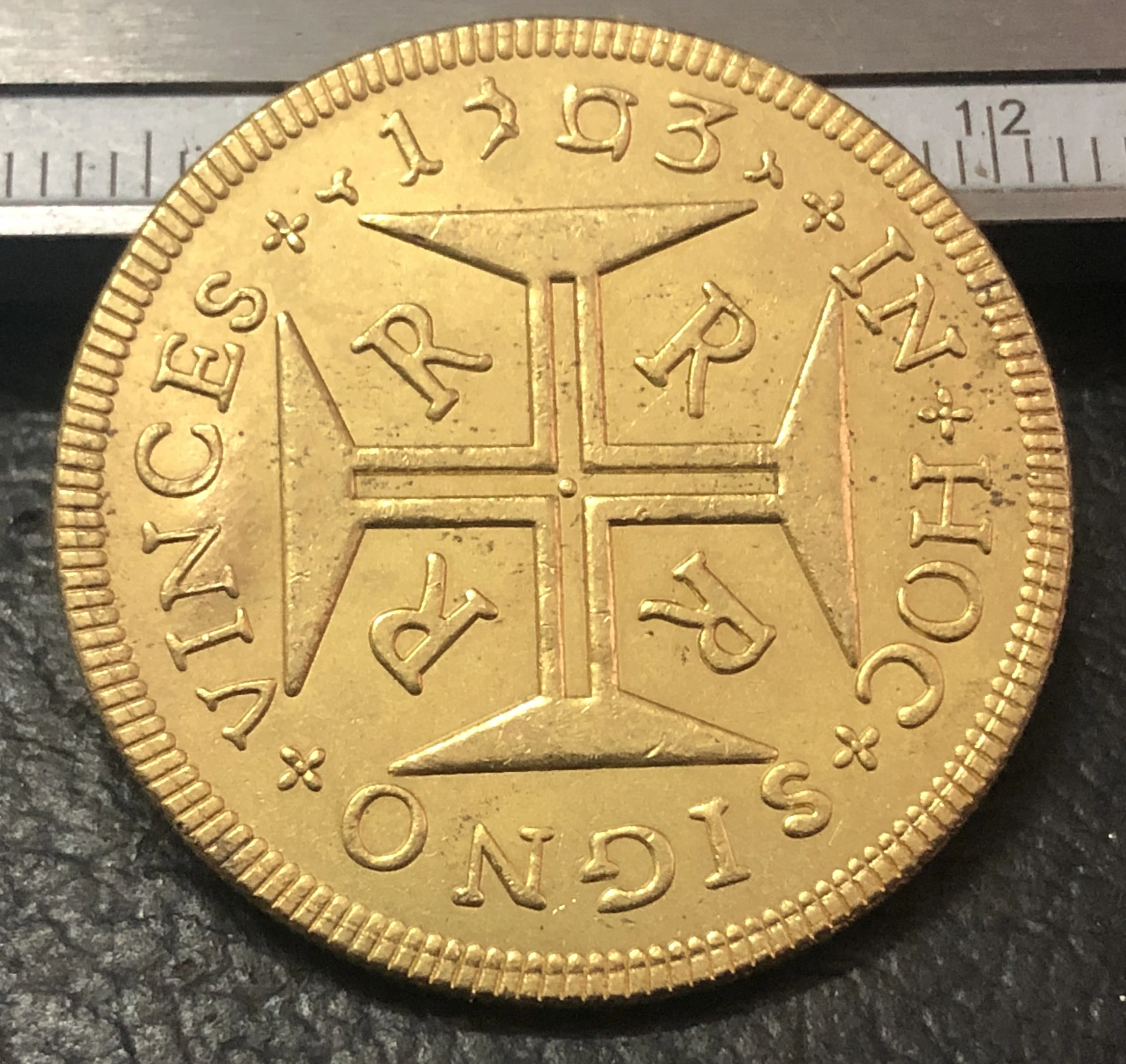 1703 Бразилия 4000 Reis Pedro II Золотая копия монеты|gold jar|gold coin machinegold titanic |
