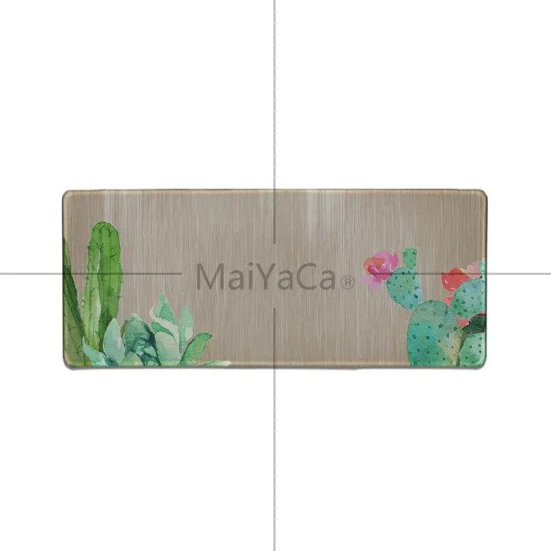Lock Edge 40X90cm Красивое аниме maiyaca акварельный кактус прочный Настольный коврик для мыши супер большой игровой коврик для мыши анти-с блокировкой скольжения компьютерный коврик - Цвет: Lock Edge 40X90cm