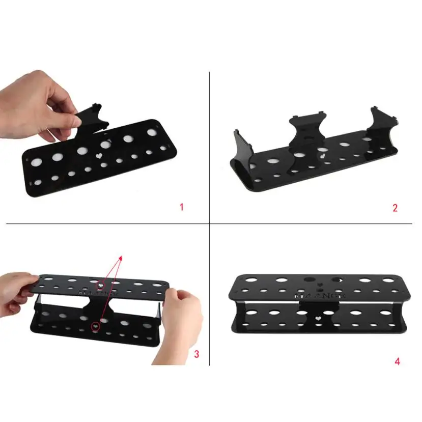 Прочный прозрачный акриловый держатель для кистей макияжа с 15 отверстиями