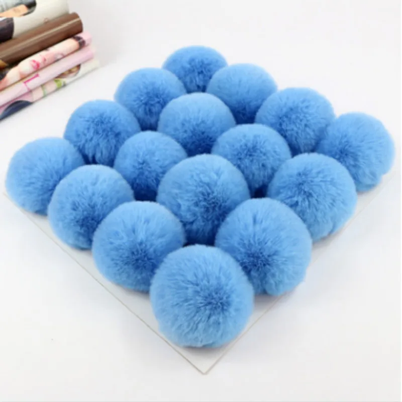 10 шт./лот оптовая продажа помпоны из искусственного кроличьего меха разноцветные