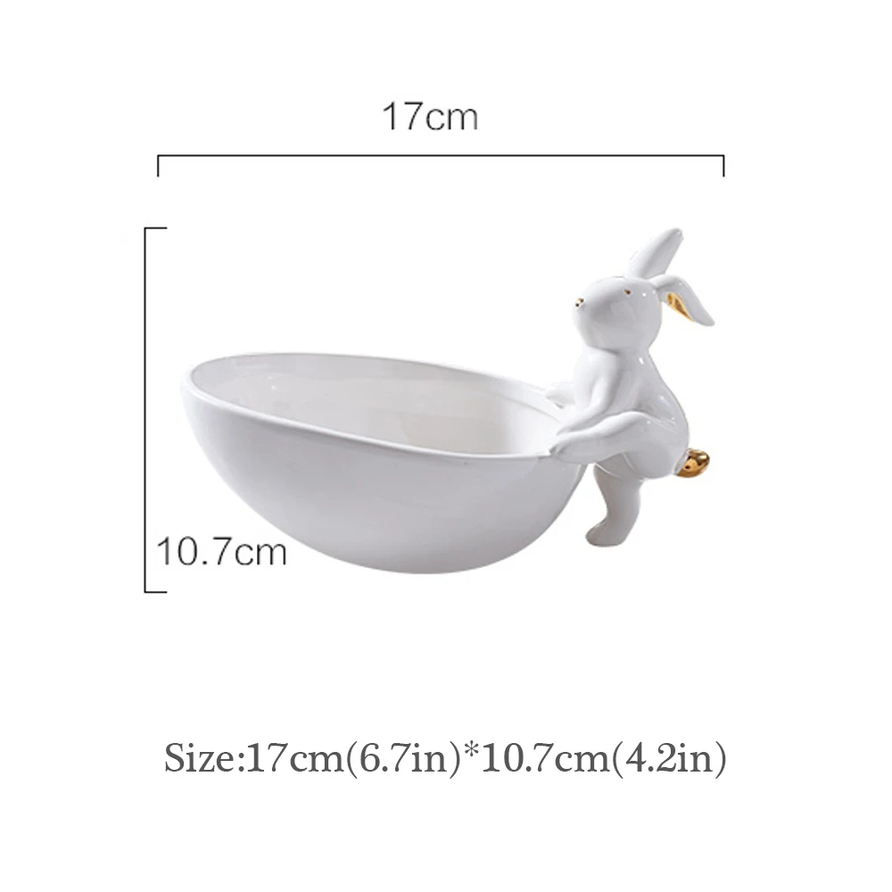 Фарфоровая тарелка для тортов керамический держатель ног в виде белого кролика