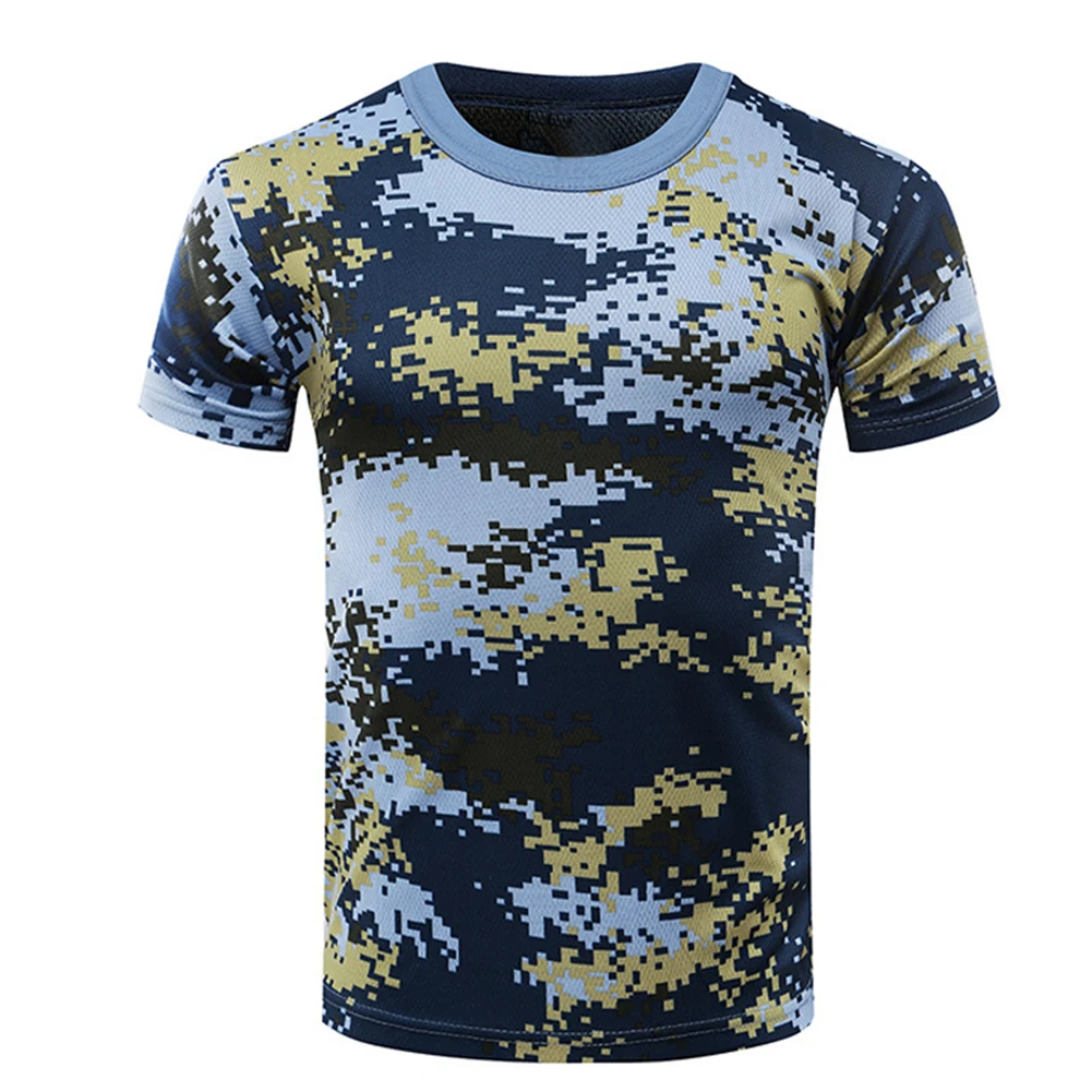 Студенческая летняя камуфляжная Военная Боевая футболка унисекс блузка с