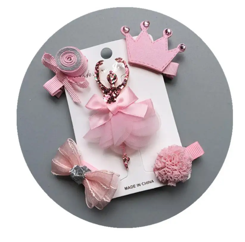 Детская одежда для девочек, деликатная ручная работа, заколки цветы шпилька-бант Детские Мультяшные зажимы для волос со звездами корона головные уборы