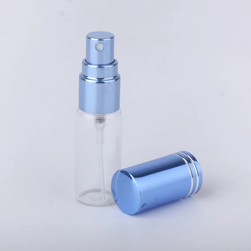 Blue 100 шт./лот 5 мл портативный пустой косметический чехол дорожная бутылка с распылителем парфюм для подарка образец мини-бутылки Parfum контейнер для макияжа - Цвет: Blue