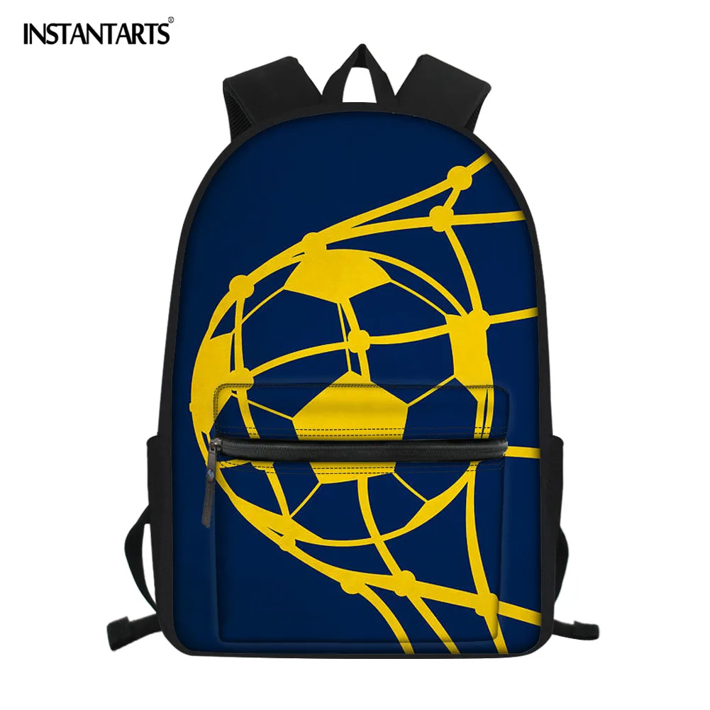 Детские школьные ранцы INSTANTARTS Soccel Galaxy Goal Design повседневный школьный ранец для