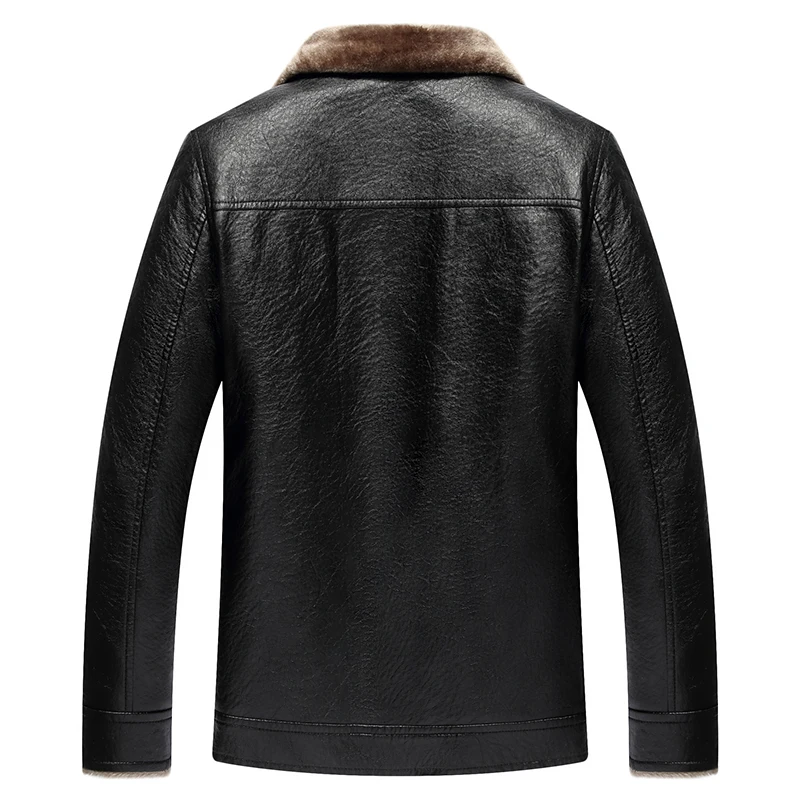 Мужская кожаная куртка теплая из искусственной кожи новинка 2018|sheepskin coat for men|jacket