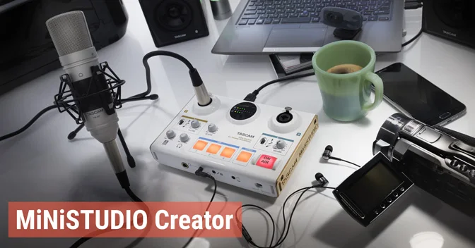 Звуковая карта TASCAM US 42 MiNiSTUDIO Creator с USB интерфейсом звуковая для сетевой записи