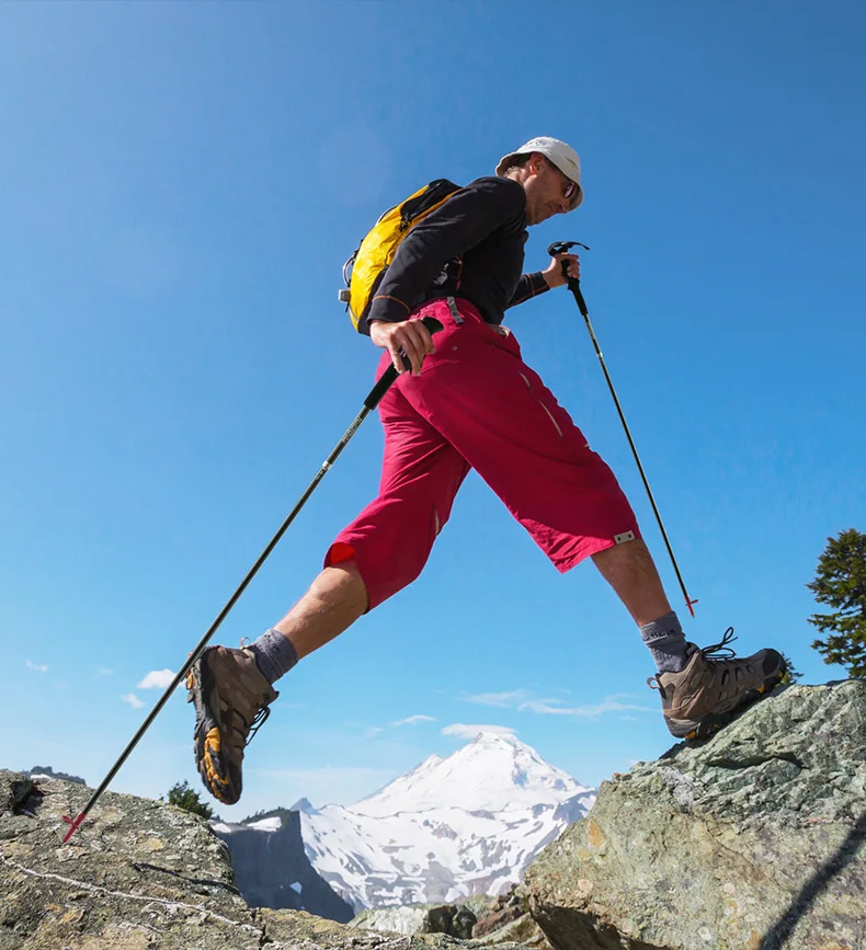 Naturehike Складная карбоновая Тропа для бега Легкая Складная Компактная Треккинговая трость 110 см, 120 см, 130 см