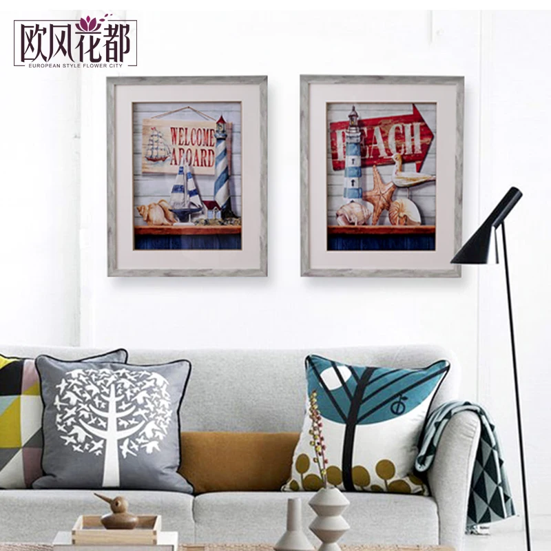 Гостиная американский диван фоновая настенная живопись Настенная роспись для