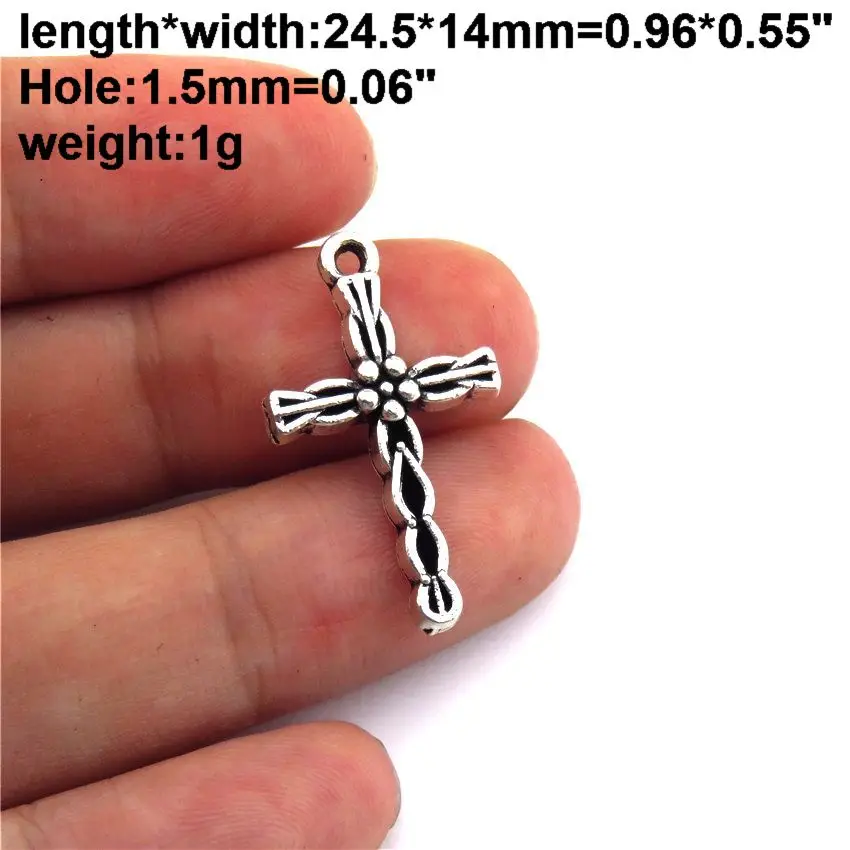 No34-10pcs 21714 Винтажный серебряный крест, крылья Иисуса, подвески, Подвески для изготовления ювелирных изделий, ручная работа, подвески, сделай сам, ожерелье, No25-48 - Окраска металла: No34-10pcs