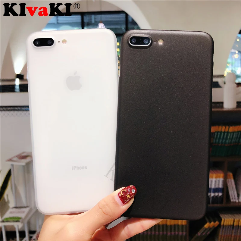 Тонкий Матовый Жесткий Ультратонкий чехол из поликарбоната для iPhone 6 6s 7 8 Plus