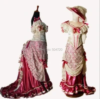 tailored red duchess queen marie antoinette period masquerade theatre civil war gown dress hl 293