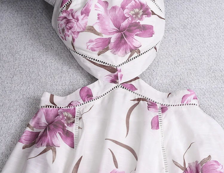 Летнее пляжное платье Boho для отдыха женское сексуальное длинное платье с открытой спиной и цветочным принтом vestido
