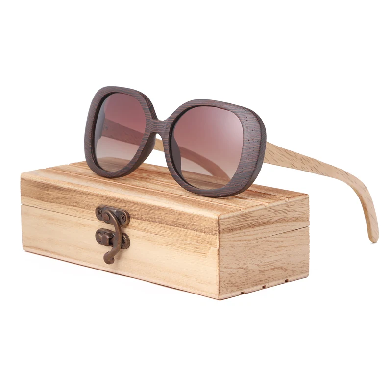 tea lens with case1 BerWer, винтажные деревянные солнцезащитные очки для мужчин/женщин, высокое качество, поляризационные линзы, UV400, классические деревянные солнцезащитные очки - Цвет линз: tea lens with case1